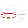 Pulsera Hilo Rojo San Judas Tadeo Color Dorado  - Coleccion Medalla de Santos